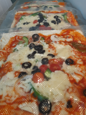 4 pizzas végé carré 34