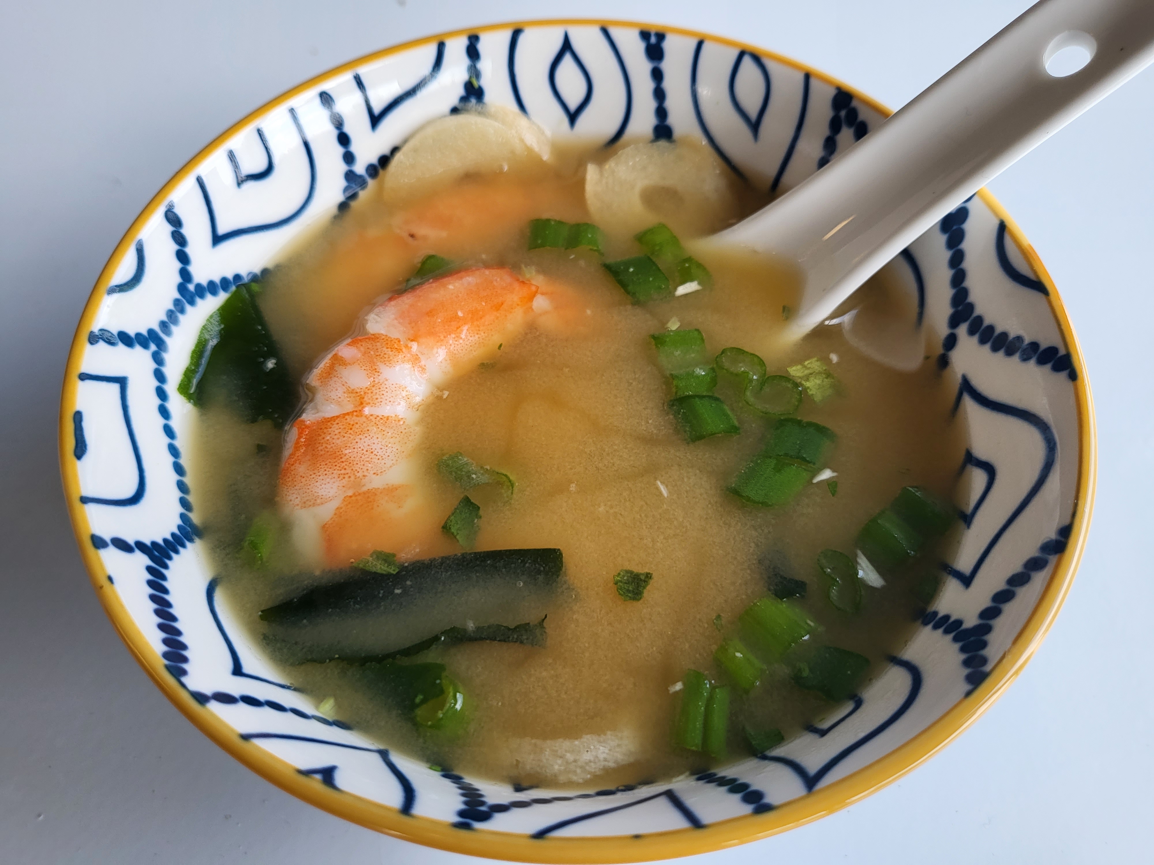 soupe miso aux crevettes 새우 미소수프 / miso soupe