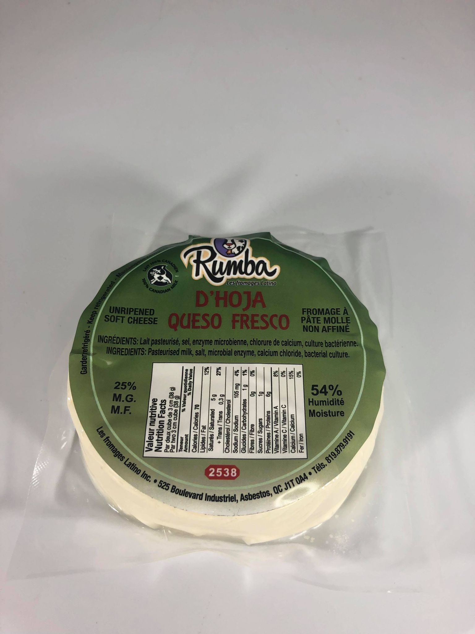 D`HOJA QUESO FRESCO  RUMBA 