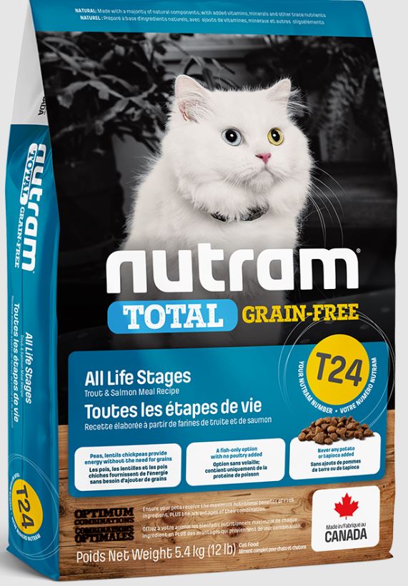 Nutram Chat T24 - Sans Grain, Toutes étapes de la vie