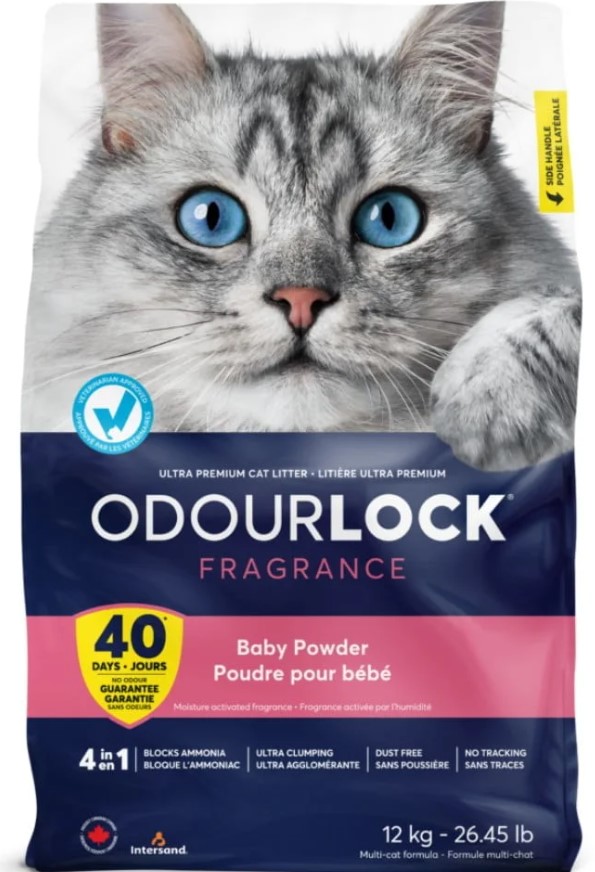 Litière agglomérante Poudre de bébé Odourlock