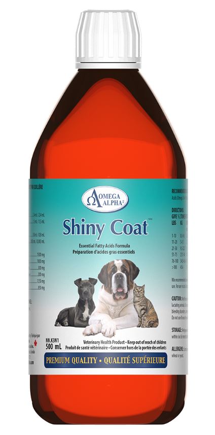 Omega Alpha - Shiny Coat pour chiens et chats, 500 ml