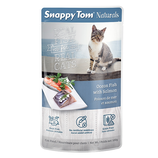 Snappy Tom, poisson de mer et saumon 100g