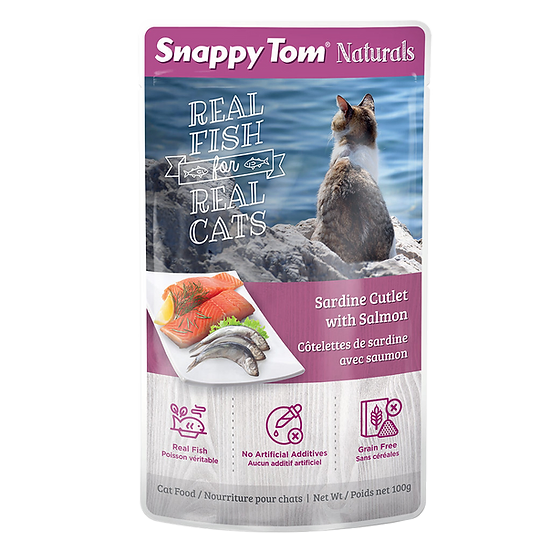 Snappy Tom, côtelettes de sardines avec saumon 100g