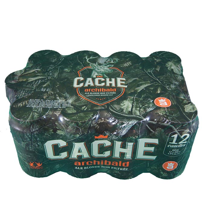 Ale blonde non filtrée Archibald Cache 12 canettes 12x355ml