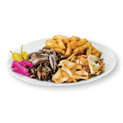 Assiette Mixte Shish Taouk et Shawarma