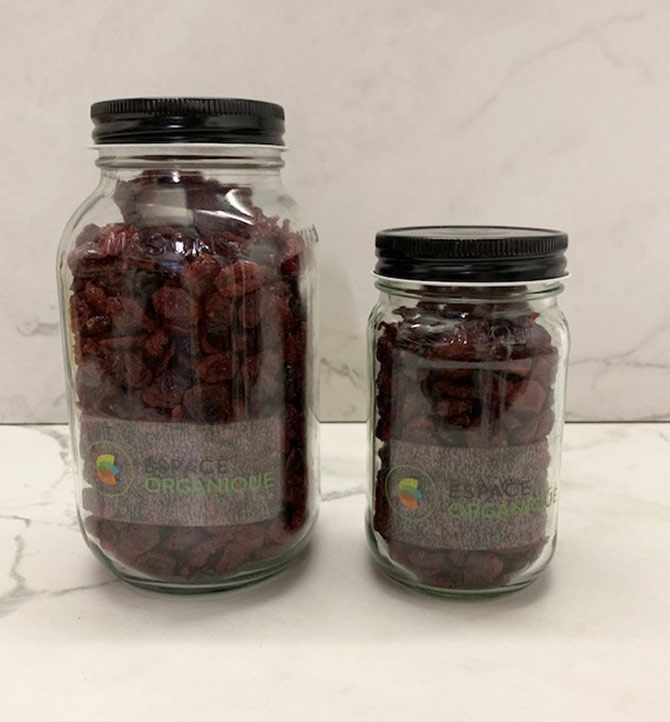 Canneberges séchées infusées au jus de pomme bio 550g