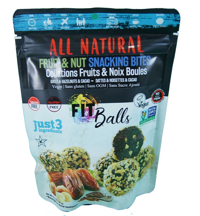 Collations fruits et noix boules naturel Fit Balls 144g