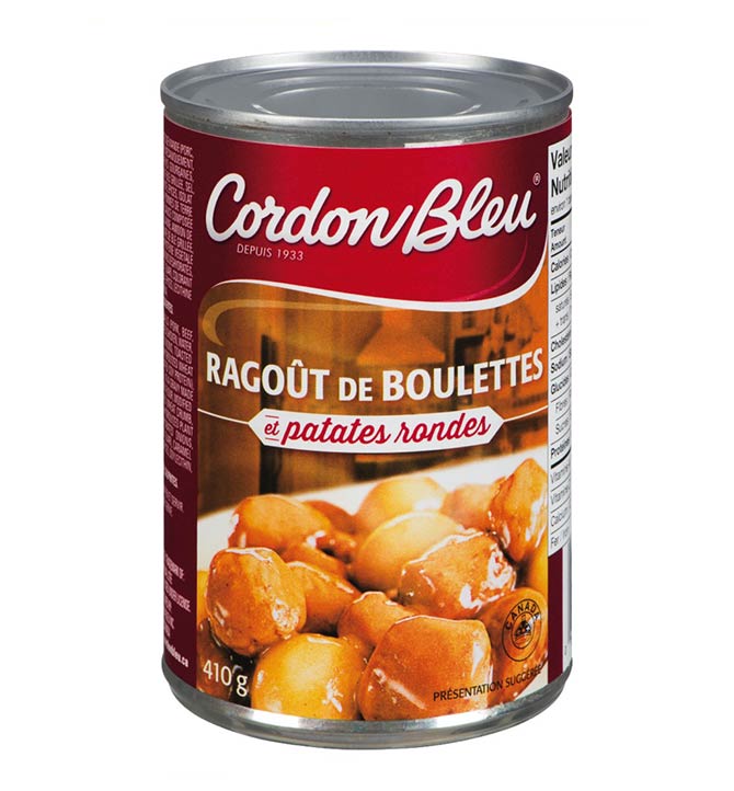 Ragoût de Boulettes Patates Rondes Cordon Bleu 410g