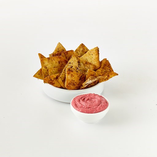 Croustilles de pita avec hummus