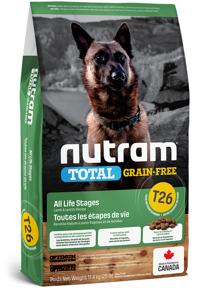 Nutram T26 Sans grains agneau et lentilles