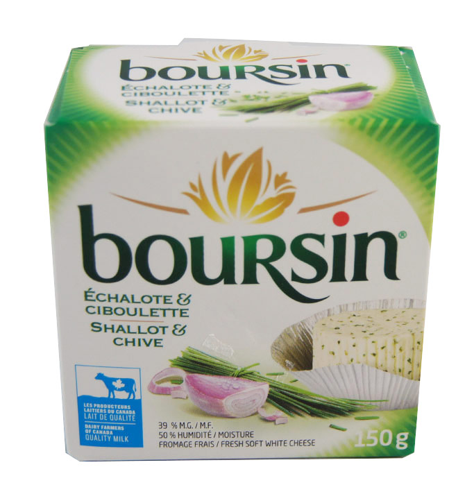 Fromage boursin échalote et ciboulette 450g