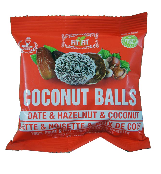 Fruits et noisettes boules de noix de coco FitFit 48g