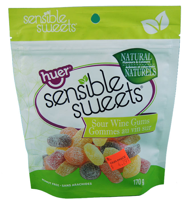 Gommes au vin sucrées naturel Sensible Sweets 170g