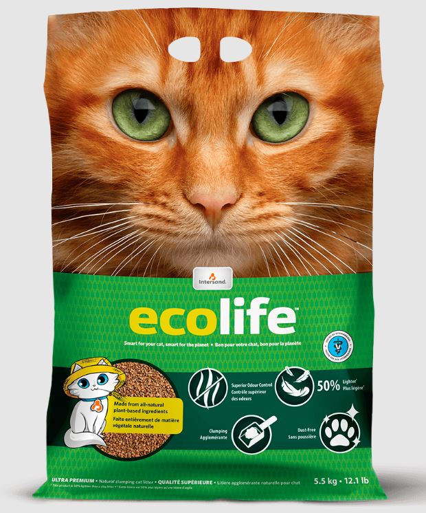 Ecolife - Litière Agglomérante Écologique, 5.5 kg