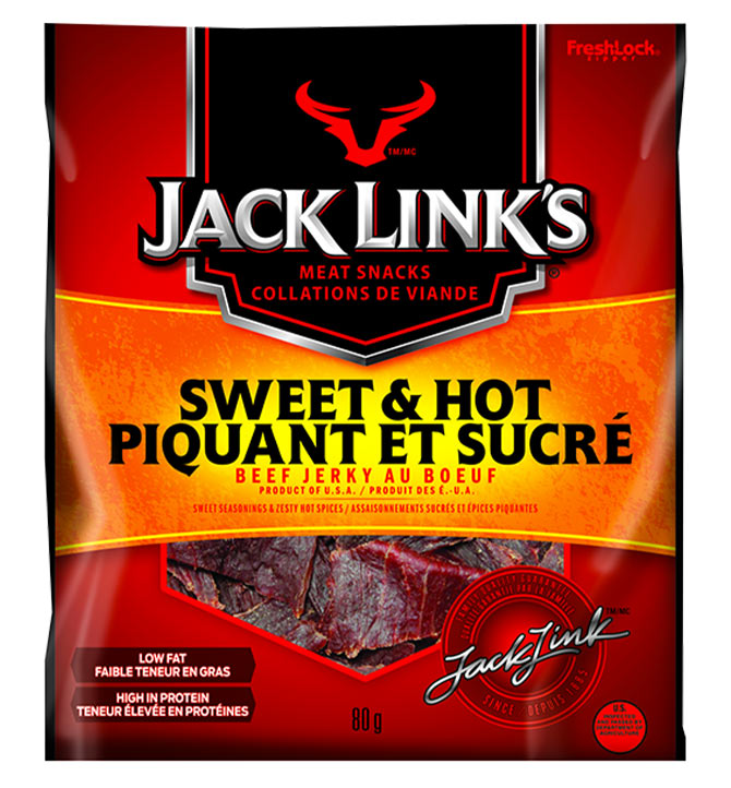 Viande Séchée piquant et sucré au Boeuf Jack Link's 80g