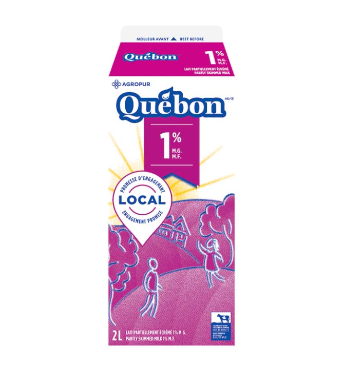 Lait 1% Quebon 2L