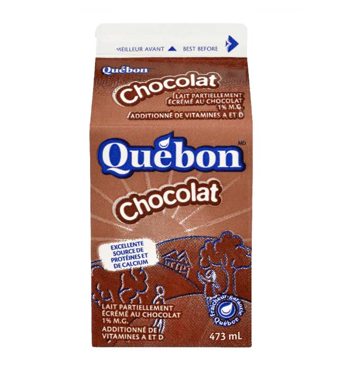 Lait Chocolat 1% Quebon 473ml