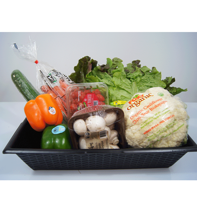 Boîte de légumes pour crudités