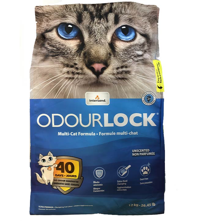 Litière agglomérante non parfumée Odourlock 12kg