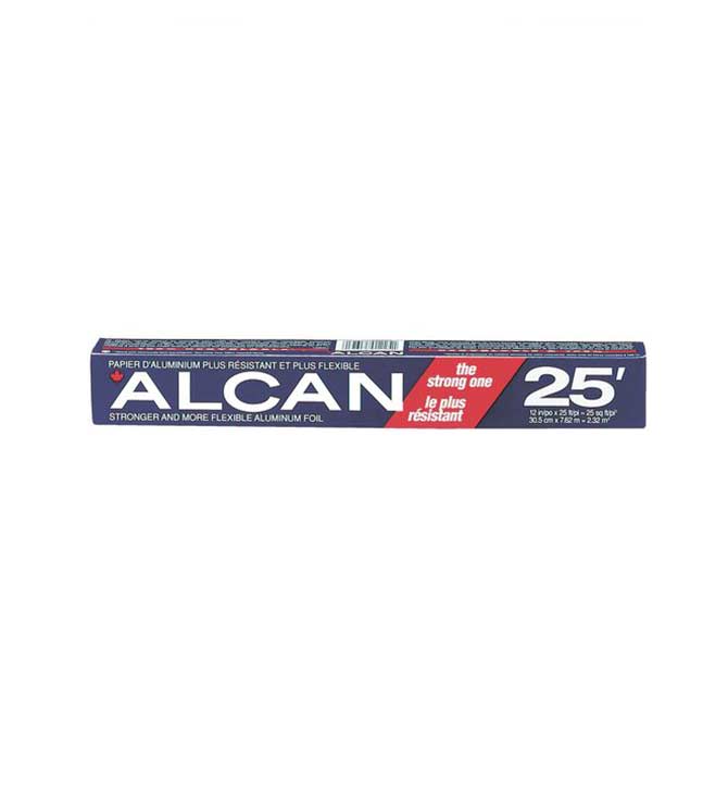 Papier d'aluminium Alcan 25pi