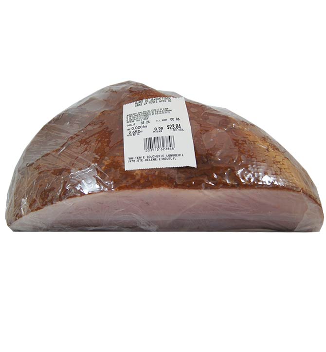 Quart de jambon fumé dans la fesse avec os