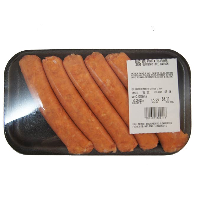 Saucisse de porc à déjeuner