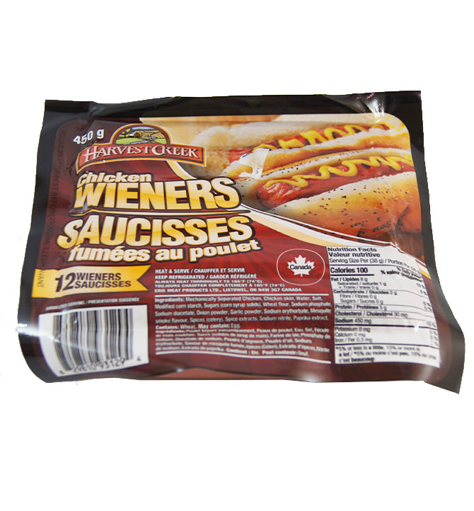 Saucisses fumées au poulet Harvest creek 450g 12 mrx