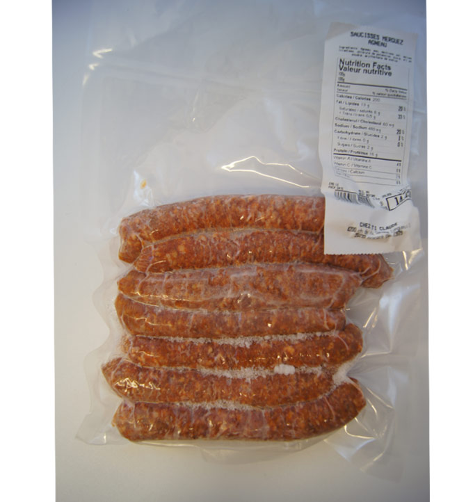 Saucisses merguez agneau