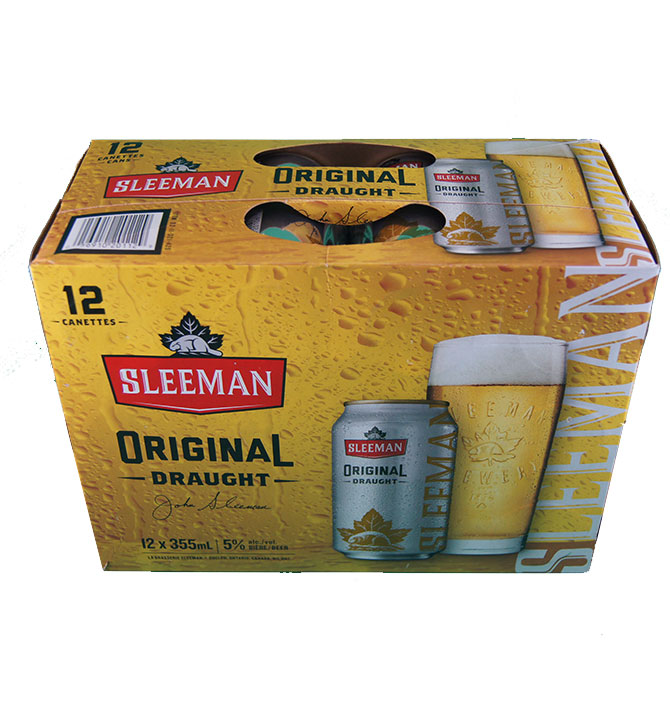 Sleeman original draught 12 canettes 12x355ml