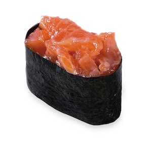 nigiri saumon épicé (2mcx) / spicy salmon nigiri sushi (2pcs )