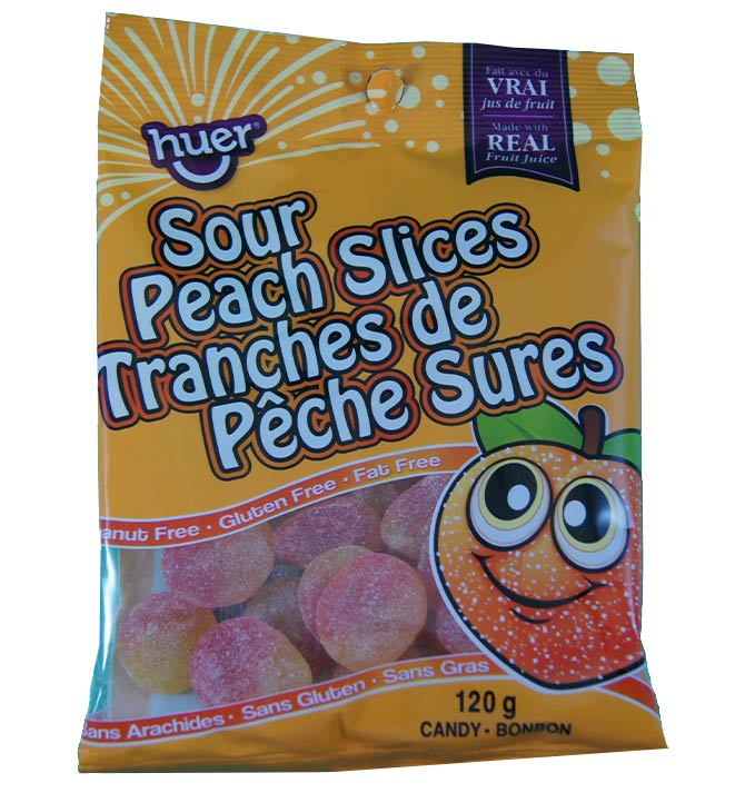 Tranches de pêches sures Huer 120g