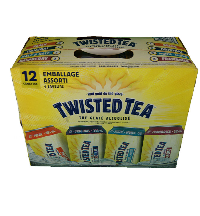 Twisted tea thé glacé alcoolisé 12 x 355mlcanettes