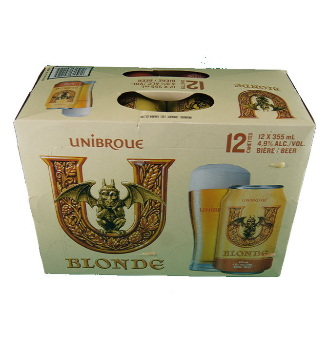 Unibroue blonde 12 canettes 12x355ml