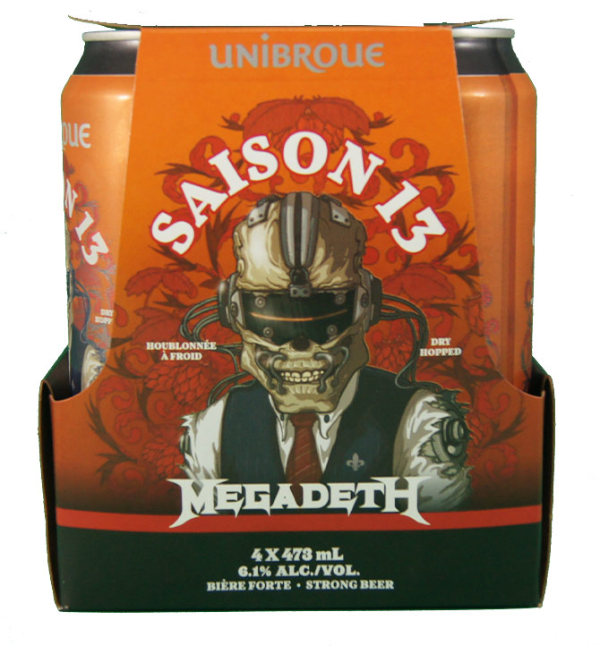 Unibroue saison 13 houblonnée à froid Megadeth 4x473ml