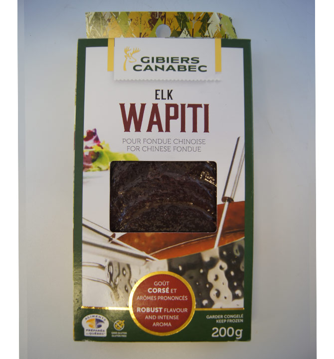 Wapiti pour fondue chinoise Canabec